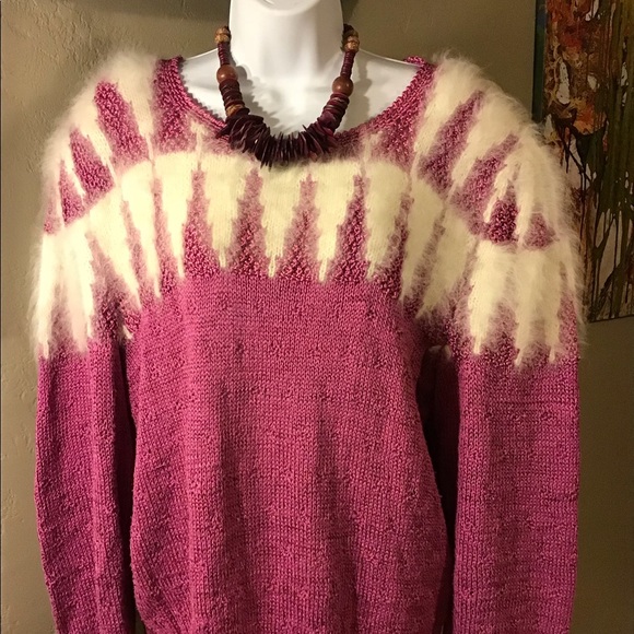 Sweaters - Vinatge Pink Angora Sweater